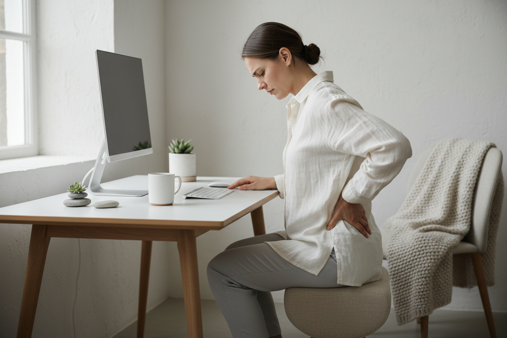 Acht Stunden sitzen: Was am Steißbein passiert und wie sich Druck verteilt