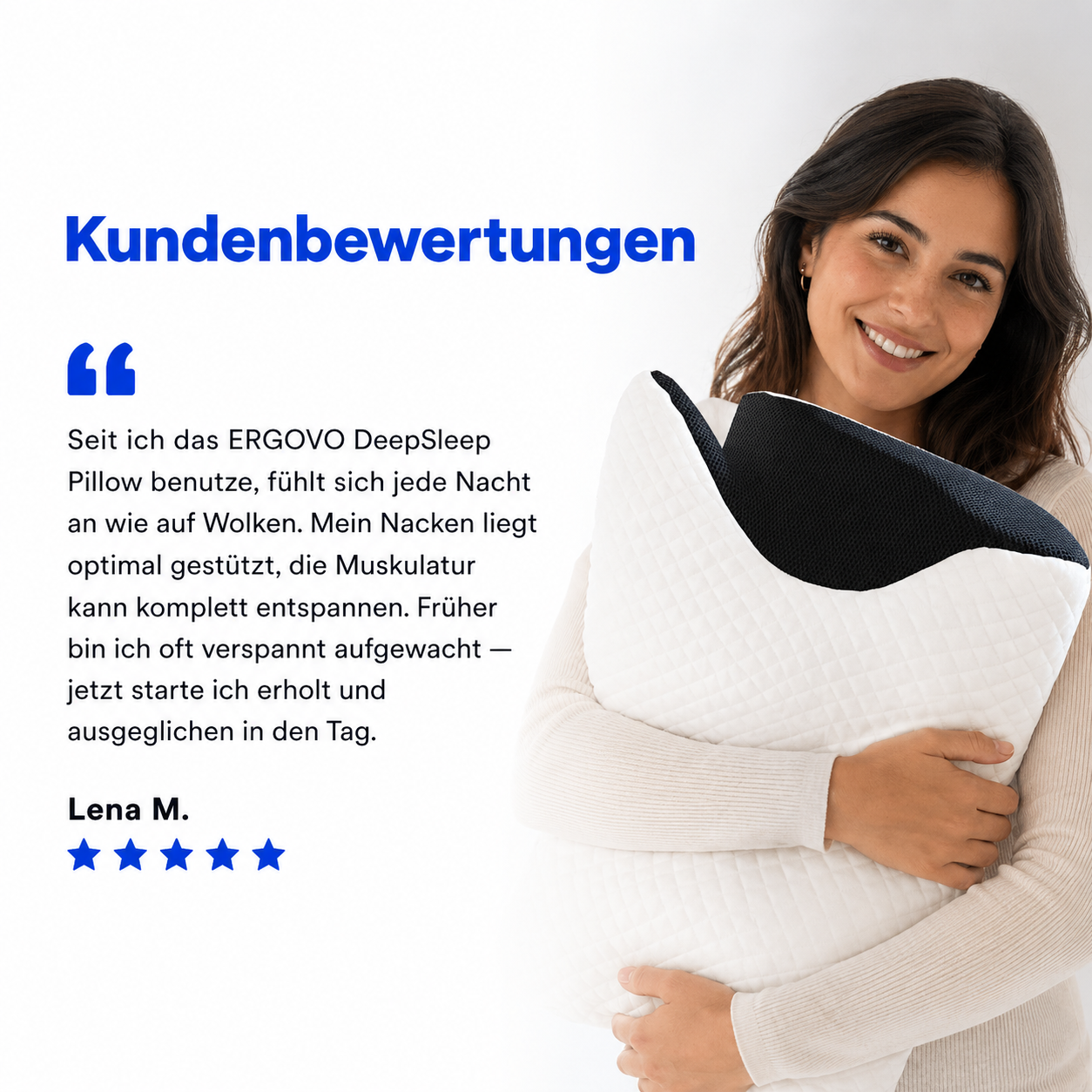 Ergovo Deepsleep Nackenkissen Bambusbezug waschbar hypoallergen