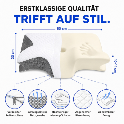Ergovo Deepsleep ergonomisches Nackenstützkissen Memory Foam | HWS-Stütze