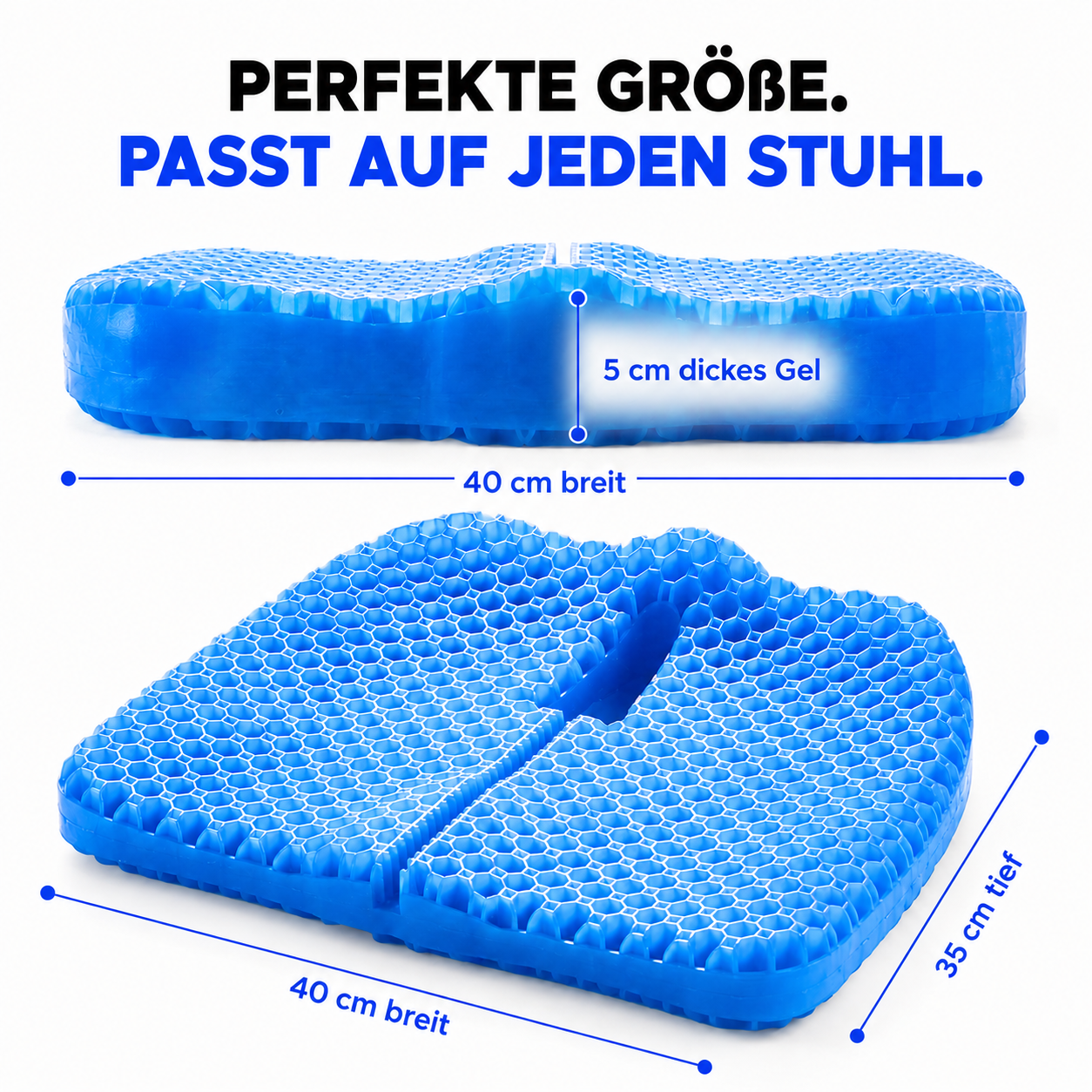 Ergovo Premium Ergonomisches Waben-Gel-Sitzkissen
