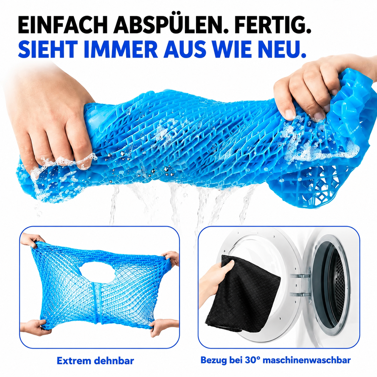 Ergovo Premium Ergonomisches Waben-Gel-Sitzkissen