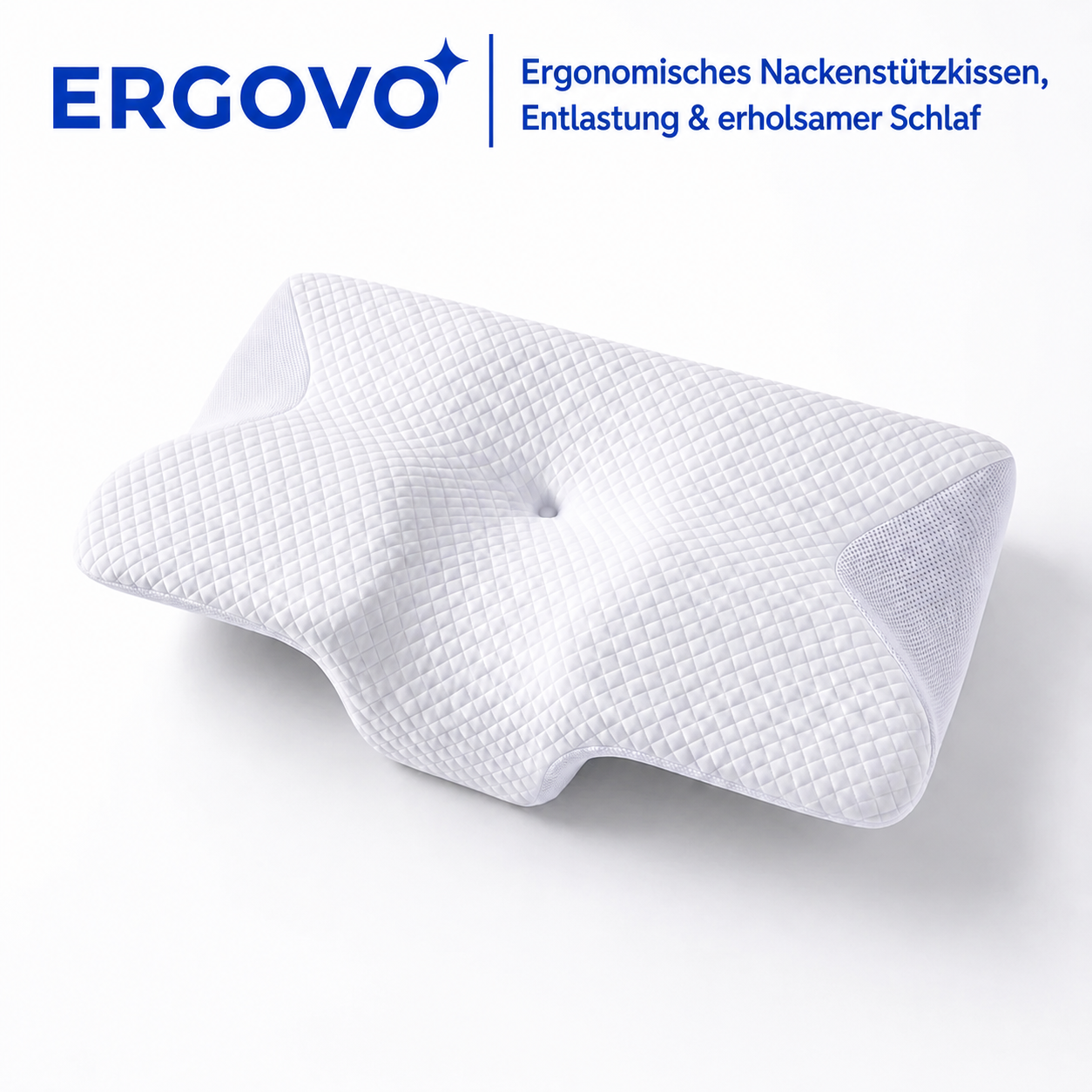 Ergovo Deepsleep ergonomisches Nackenstützkissen Memory Foam | HWS-Stütze gegen Nackenschmerzen