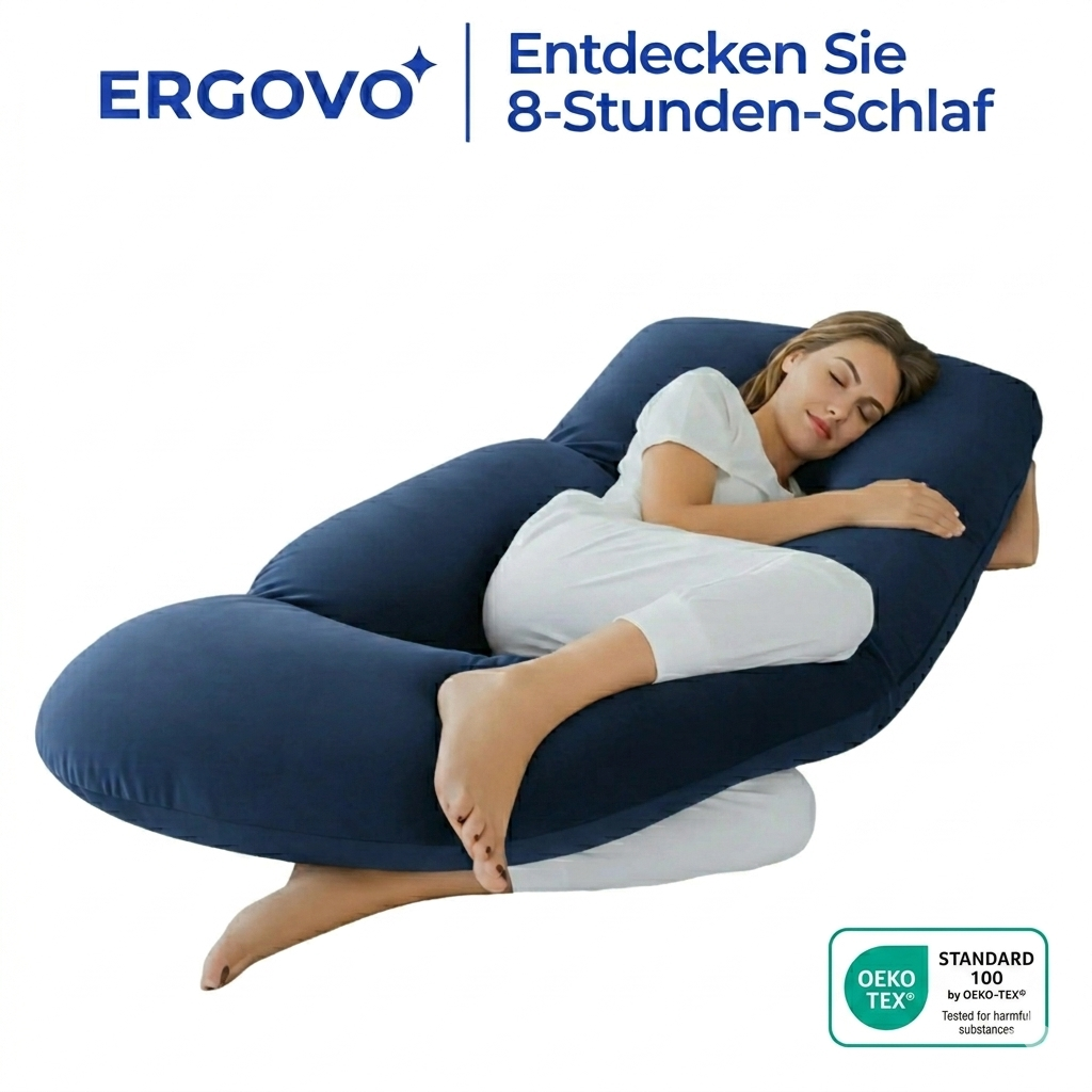Ergovo U-förmiges Schwangerschaftskissen Ganzkörperstütze