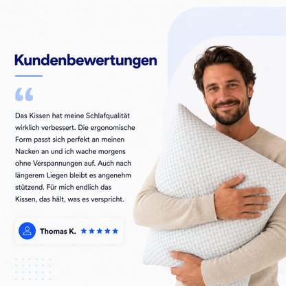 Ergovo Premium Memory-Foam Kissen - Höhenverstellbar