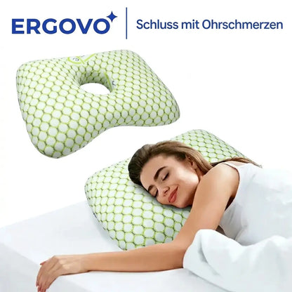 Ergovo O-förmiges Piercing-Kissen – druckfreies Ohrkissen für schmerzfreies Schlafen nach Ohr-Piercings